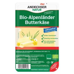 Cascaval Alpenlander fara lactoza felii 100g - ANDECHSER