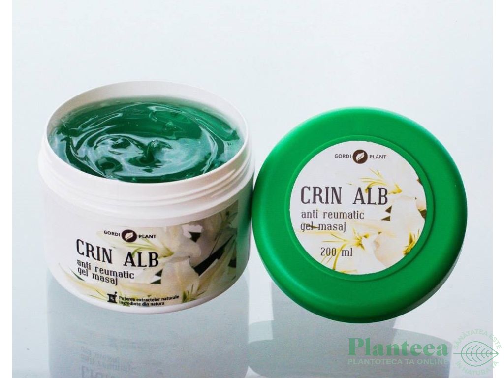 Gel masaj antireumatic crin alb 200ml - GORDI PLANT