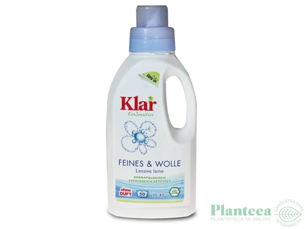 Detergent lichid rufe delicate lana fara parfum Sensitive 500ml - KLAR