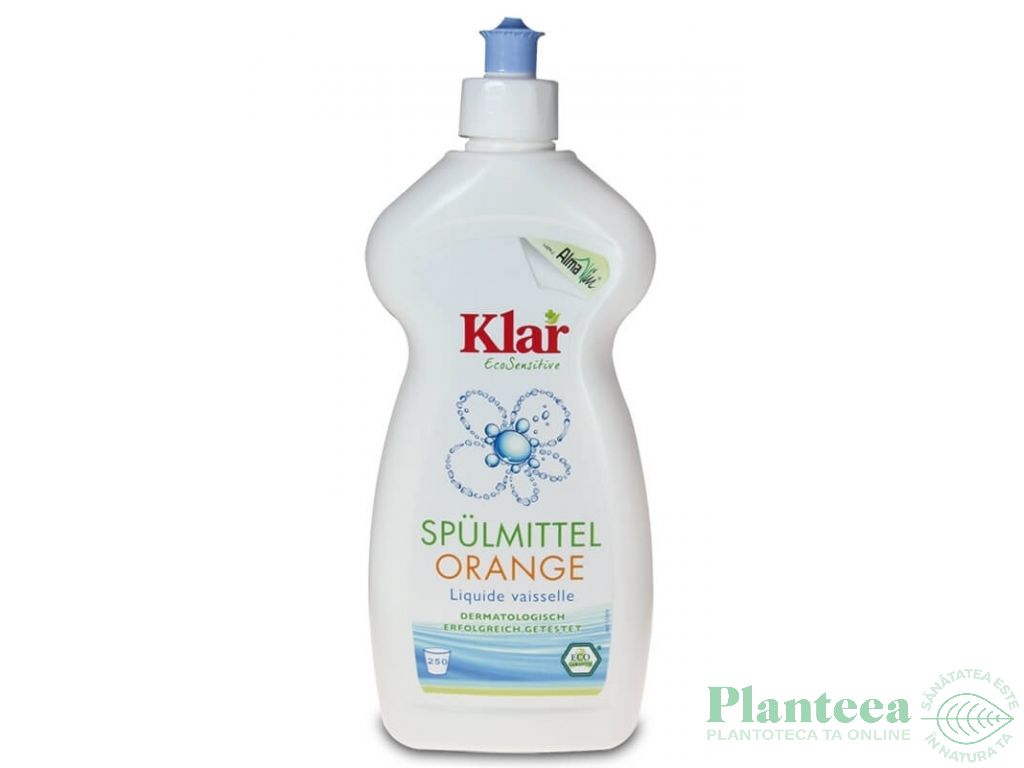 Detergent lichid vase portocala Sensitive 500ml - KLAR