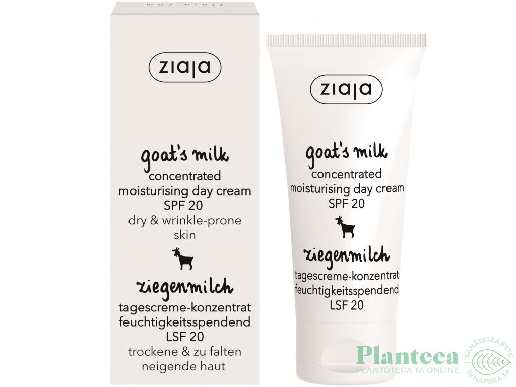 Crema zi hidratanta concentrata spf20 Lapte Capra 50ml - ZIAJA