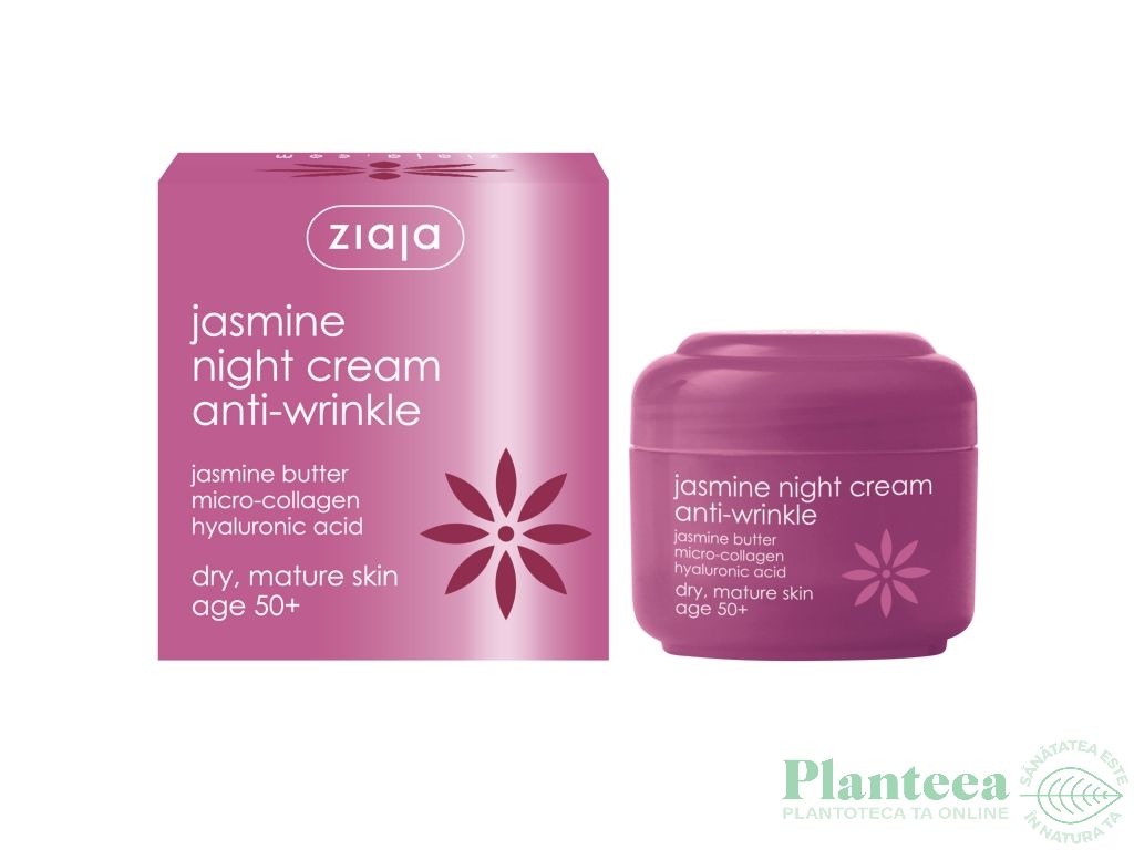 Crema noapte antirid ten matur 50+ Ulei Iasomie 50ml - ZIAJA