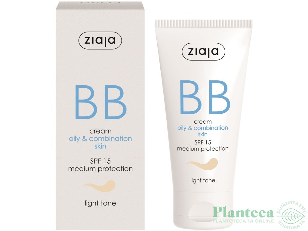 Crema BB nuanta spf15 deschisa ten gras/mixt 50ml - ZIAJA