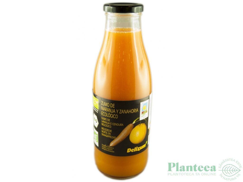 Suc morcovi portocale eco 750ml - DELIZUM