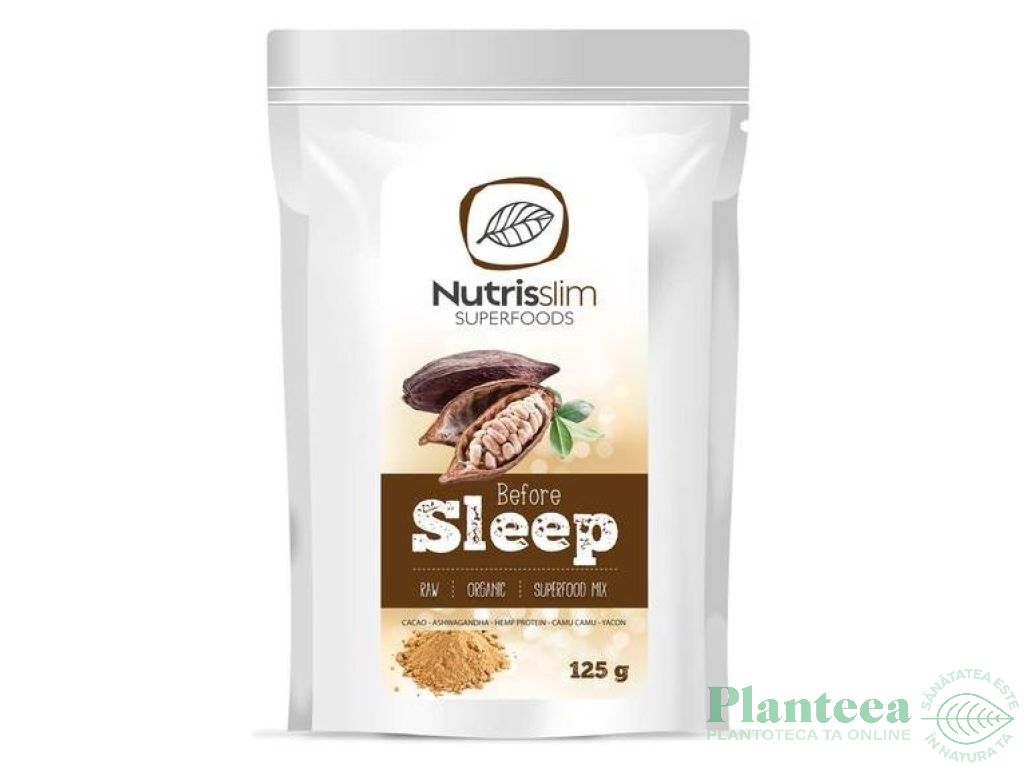 Pulbere mix raw vegan Before Sleep eco 125g - NUTRISSLIM