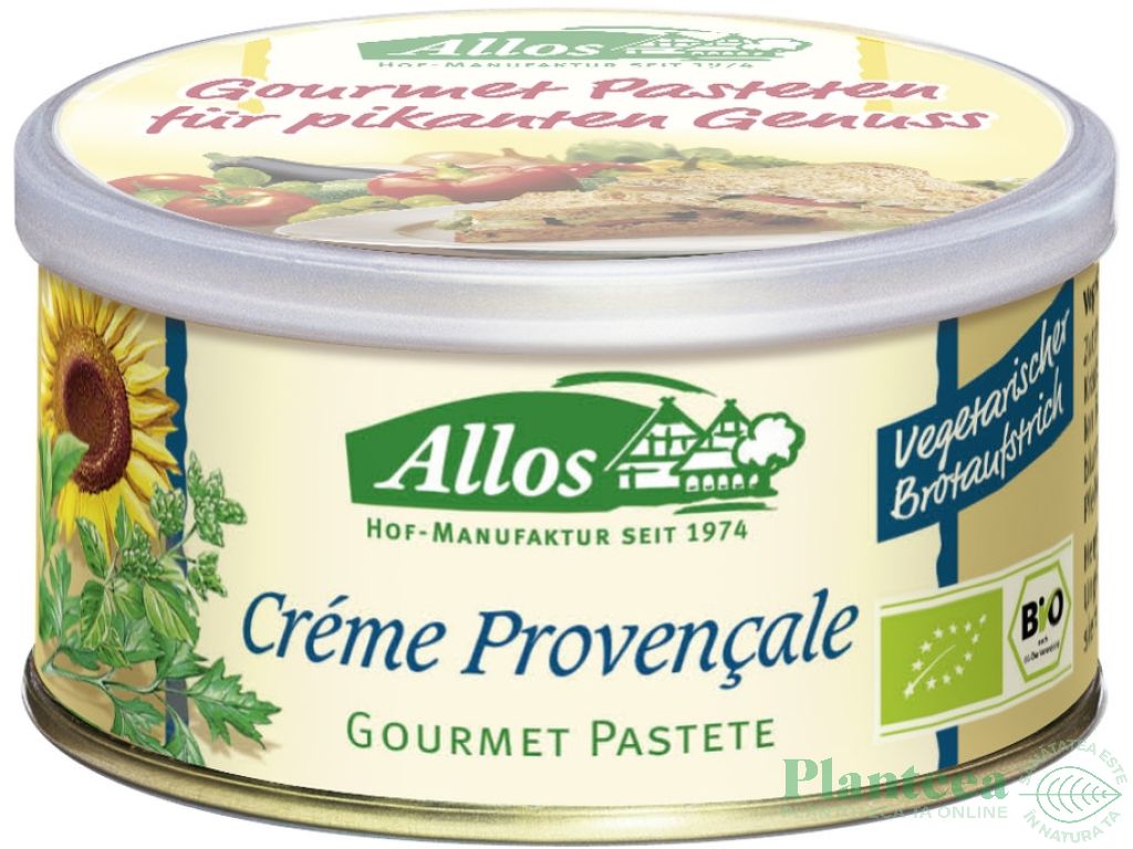 Pate vegetal ierburi Provencale 125g - ALLOS