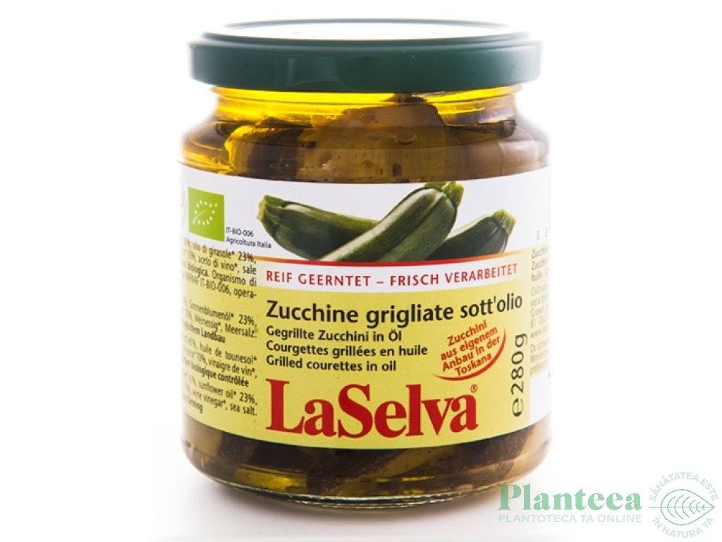 Zucchini copt in ulei masline 280g - LA SELVA