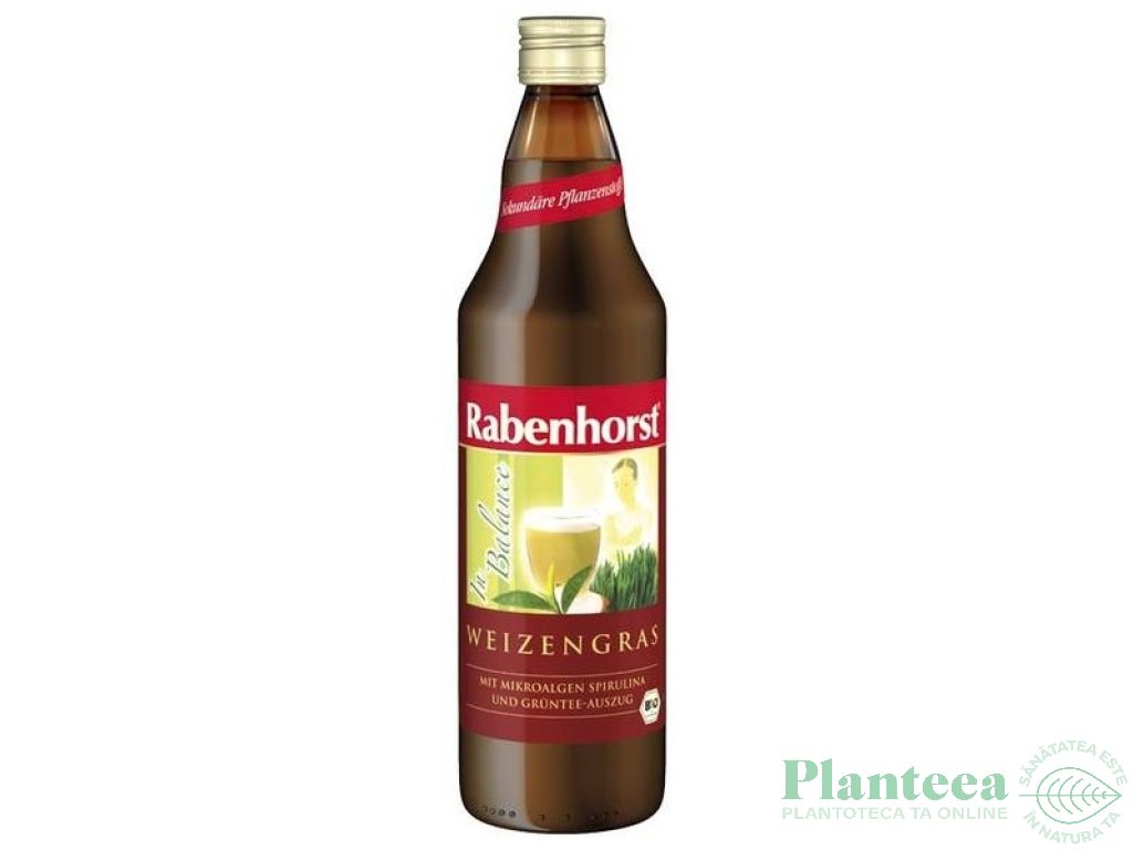Suc iarba grau spirulina eco 750ml - RABENHORST