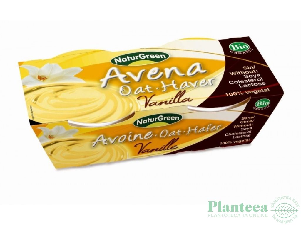 Desert crema ovaz vanilie eco 2x125g - NATURGREEN