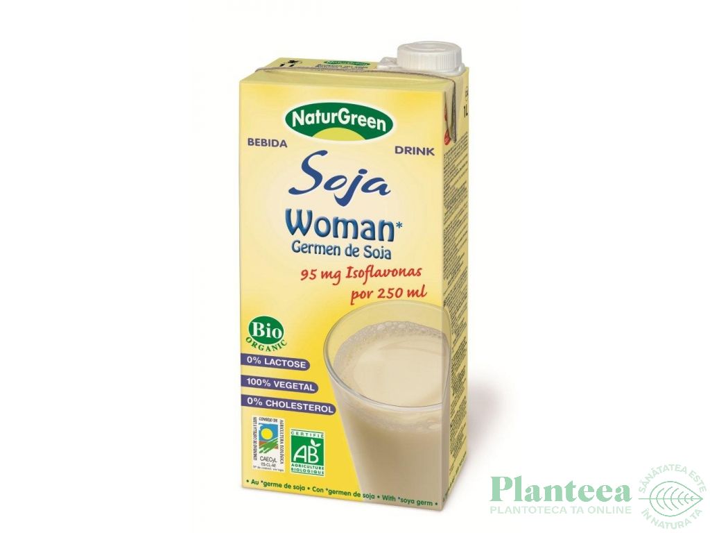 Lapte soia isoflavone Woman eco 1L - NATURGREEN