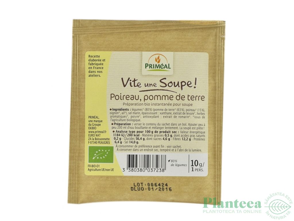 Supa cartofi praz plic eco 10g - PRIMEAL