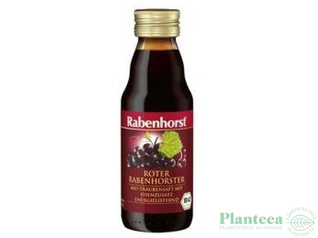 Suc struguri rosii gluconat feros eco 125ml - RABENHORST