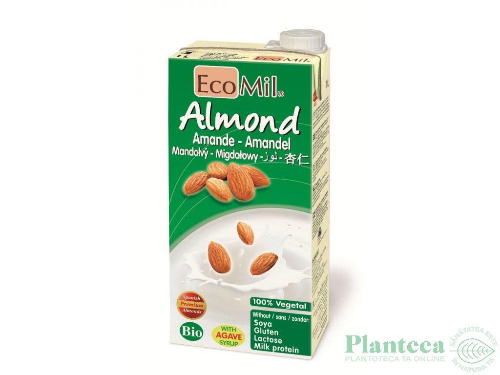 Lapte migdale simplu agave eco 200ml - ECOMIL
