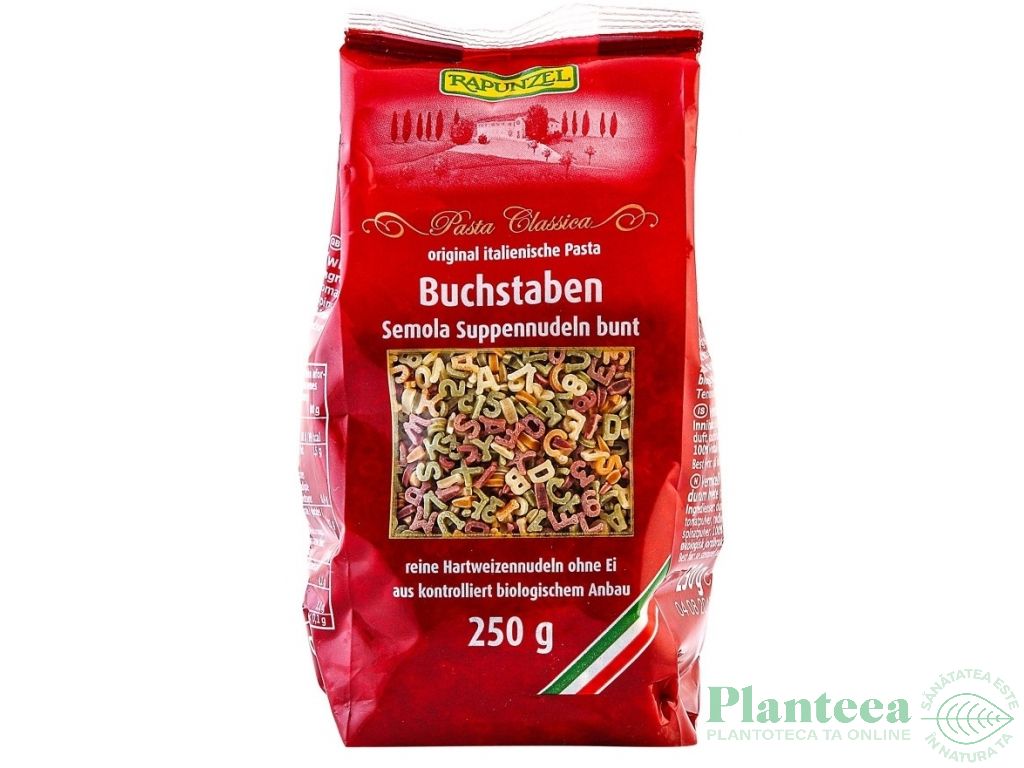 Paste litere color grau semola eco 250g - RAPUNZEL