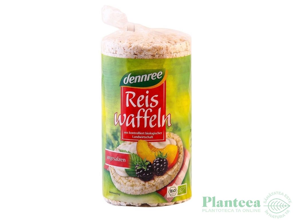 Rondele expandate orez fara sare eco 100g - DENNREE