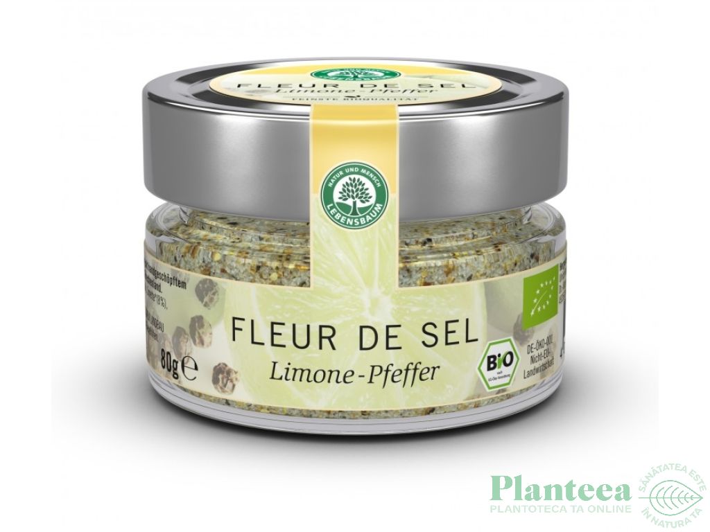 Flori de sare mlastina greceasca lamaie piper eco 80g - LEBENSBAUM