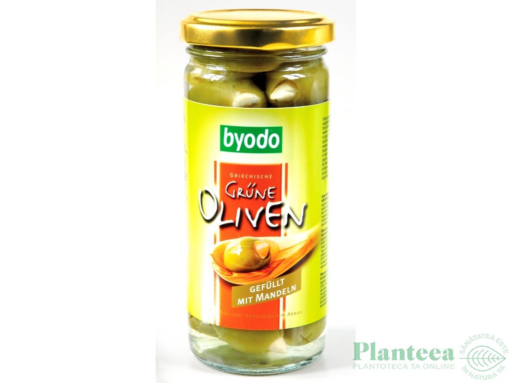 Masline verzi umplute migdale saramura 230g - BYODO