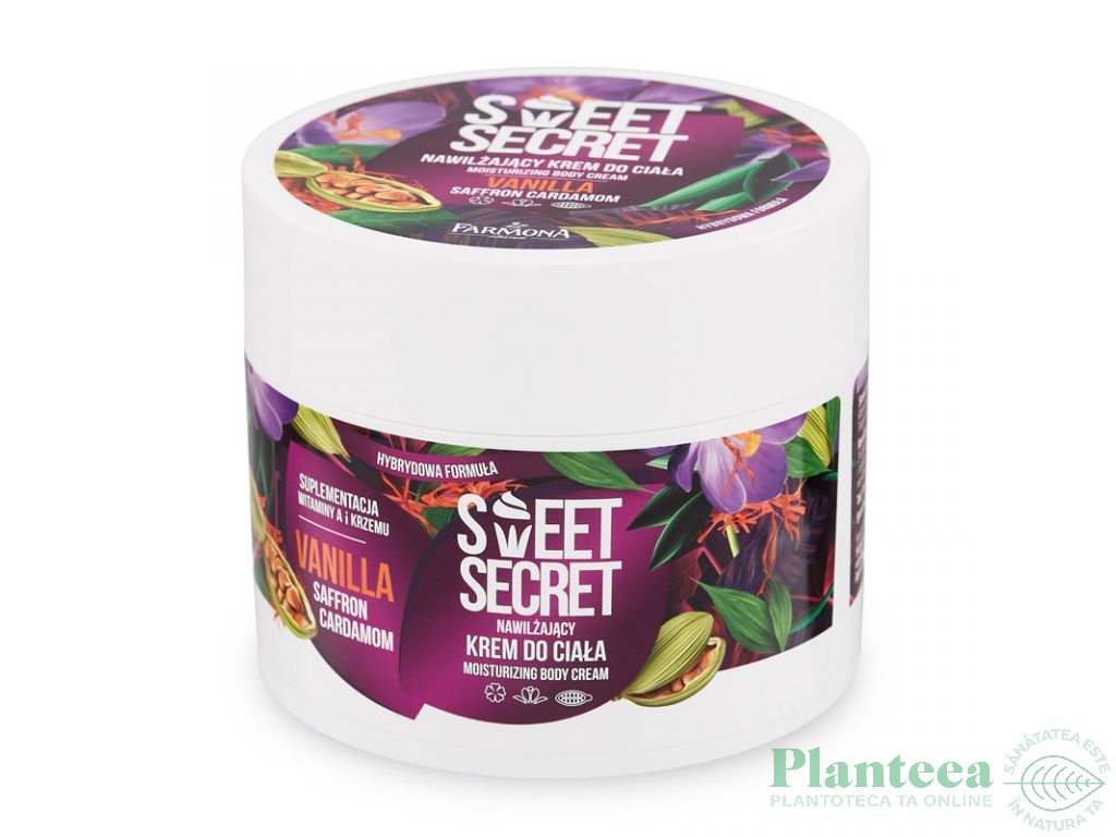 Crema corp hibrida hidratanta vit A siliciu Sweet Secret 200ml - FARMONA