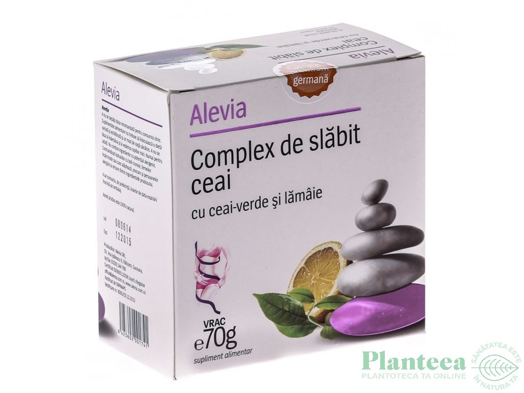 Ceai complex slabit ceai verde lamaie 70g - ALEVIA