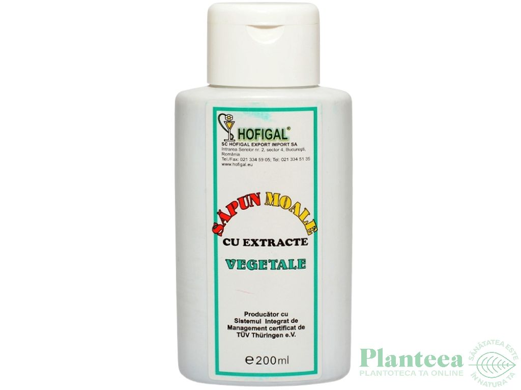 Sapun moale extracte vegetale 200ml - HOFIGAL