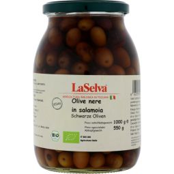 Masline negre in saramura 1kg - LA SELVA