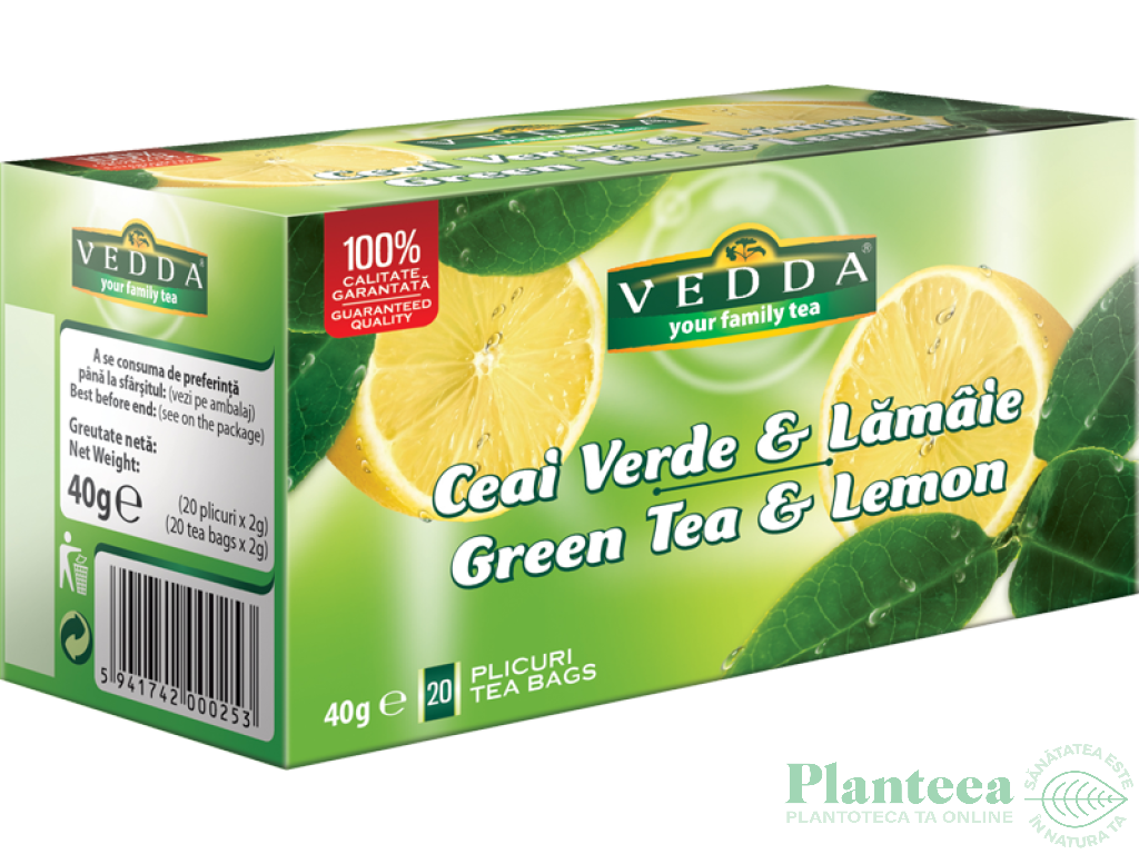 Ceai verde lamaie 20dz - VEDDA