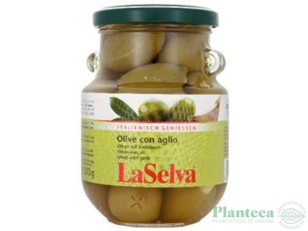 Masline verzi umplute usturoi 310g - LA SELVA