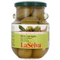 Masline verzi umplute usturoi 310g - LA SELVA