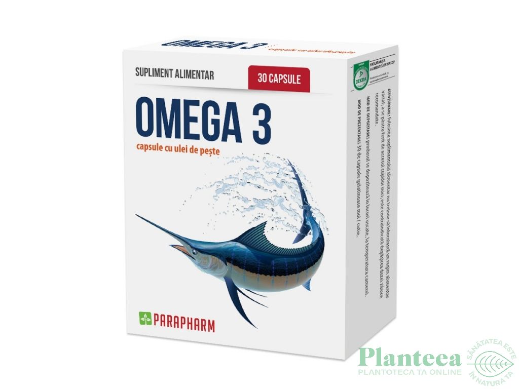 Omega3 ulei peste 1500mg 30cps - PARAPHARM