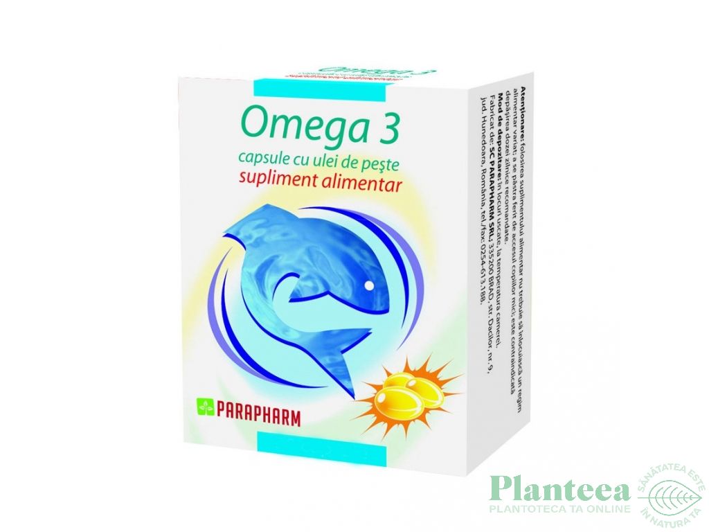 Omega3 ulei peste 1500mg 90cps - PARAPHARM