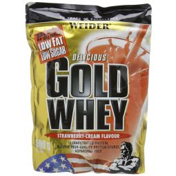 Pulbere proteica zer concentrat Gold capsuni 500g - WEIDER