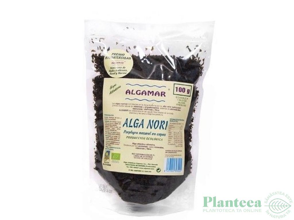 Alge nori uscate maruntite bio 100g - ALGAMAR