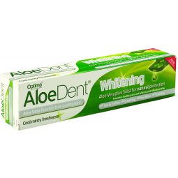 Pasta dinti aloe vera albire fara fluor AloeDent 100ml - OPTIMA HEALTH