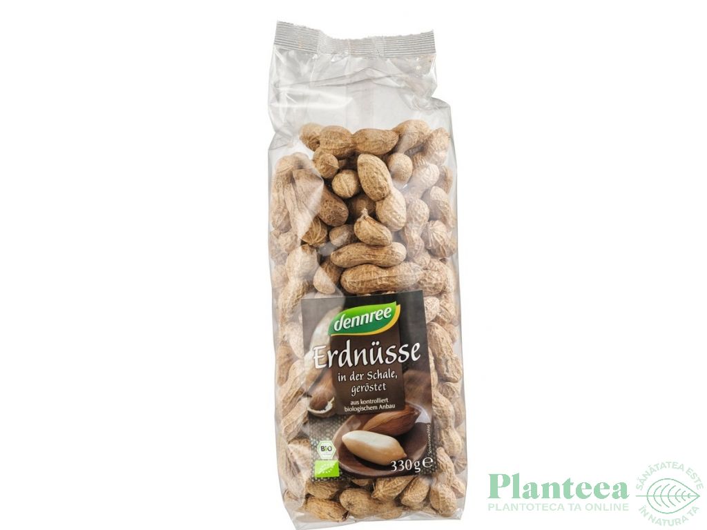 Arahide prajite in coaja bio 330g - DENNREE