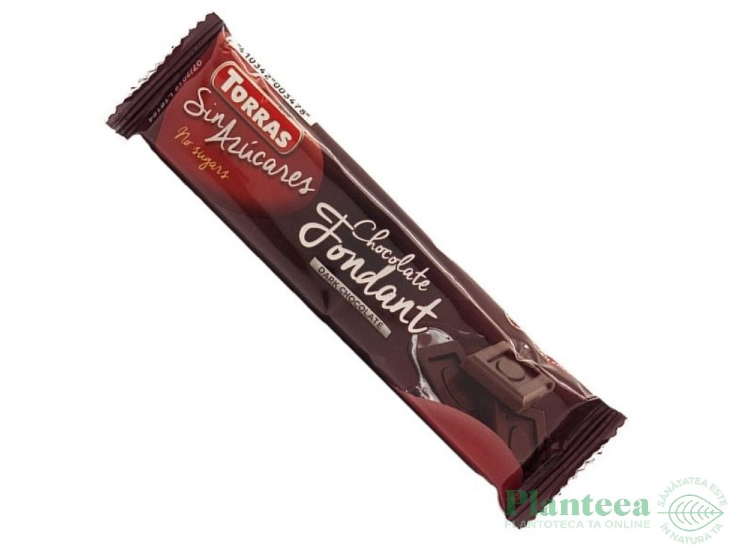 Ciocolata neagra 50%cacao fara zahar 30g - TORRAS