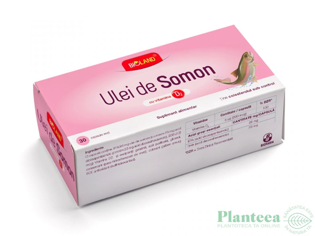 Ulei somon D2 30cps - BIOLAND