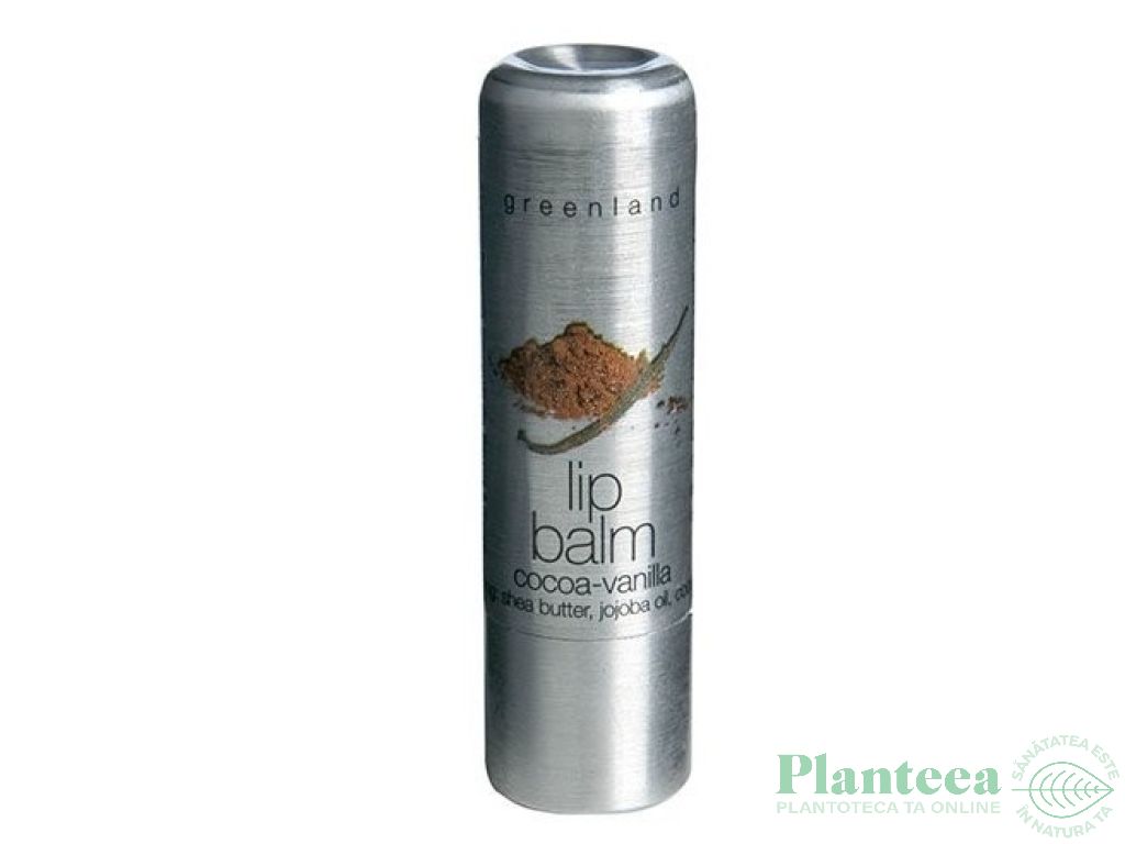 Balsam buze cacao vanilie 3,9g - GREENLAND