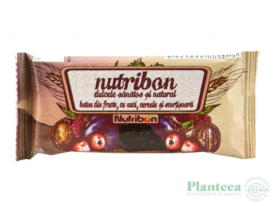 Baton prune nuci cereale scortisoara 40g - NUTRIBON