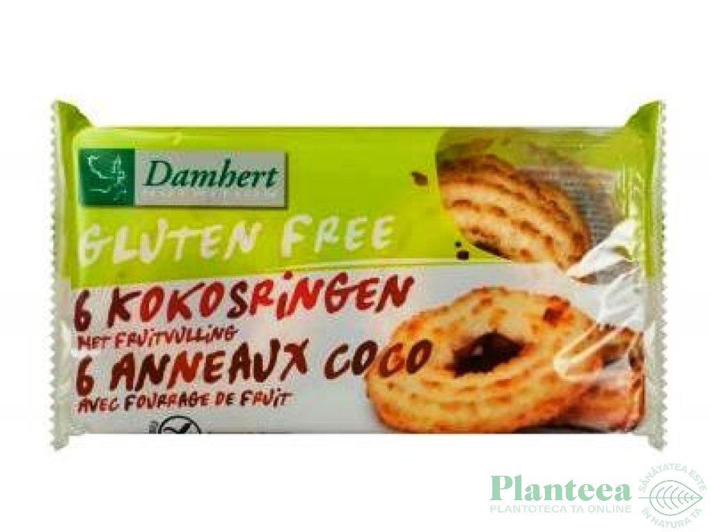 Biscuiti cocos umplutura fructe fara gluten 240g - DAMHERT NUTRITION