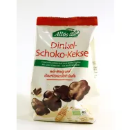 Biscuiti spelta inveliti ciocolata neagra eco 125g - ALLOS