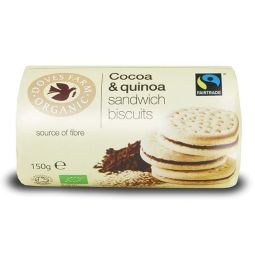 Biscuiti sandvici crema cacao quinoa eco 150g - DOVES FARM