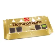 Dominouri ciocolata amaruie umplute crema mere eco 125g - LINEA NATURA
