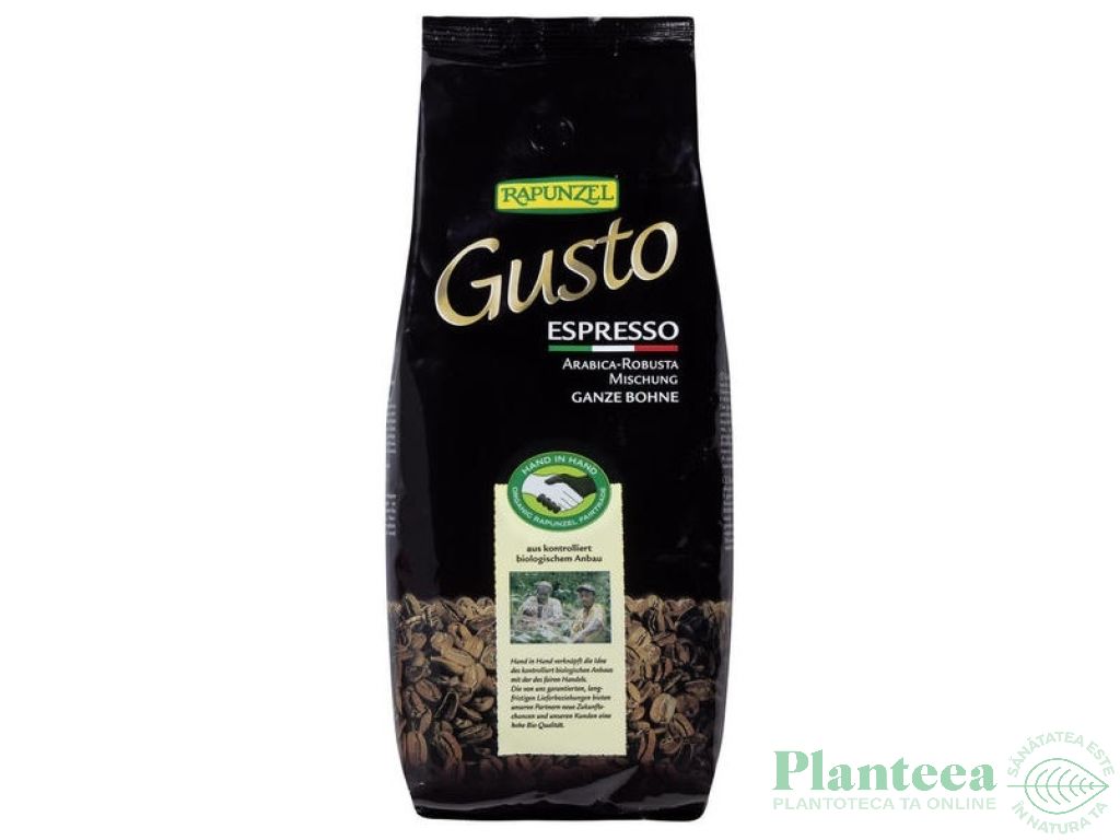 Cafea espresso arabica robusta Gusto eco 250g - RAPUNZEL