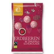 Boabe capsuni invelite strat dublu ciocolata eco 70g - LANDGARTEN