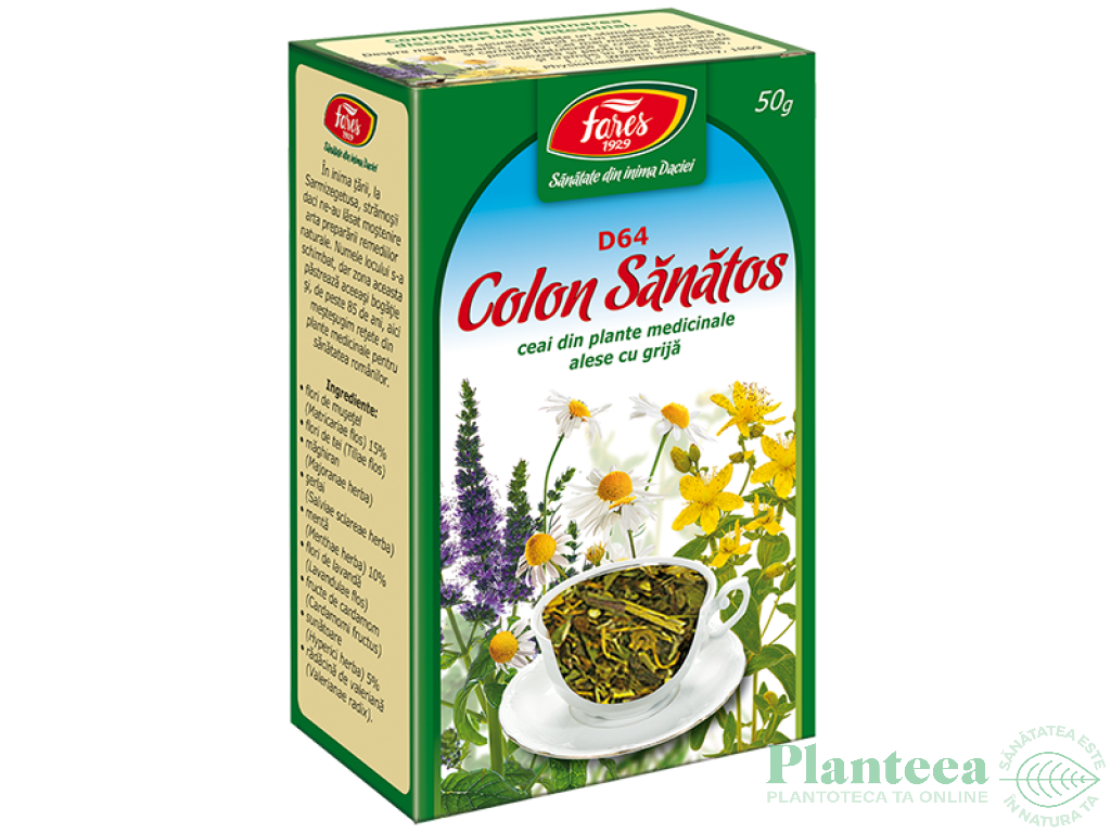 Ceai colon sanatos [colon iritabil] 50g - FARES
