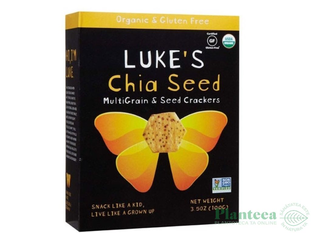 Crackers multicereale seminte chia eco 100g - LUKE`S ORGANIC