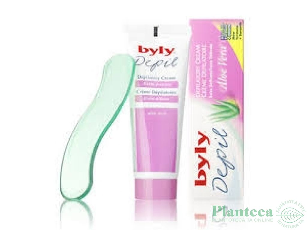 Crema depilatoare aloe vera zone sensibile 75ml - BYLY