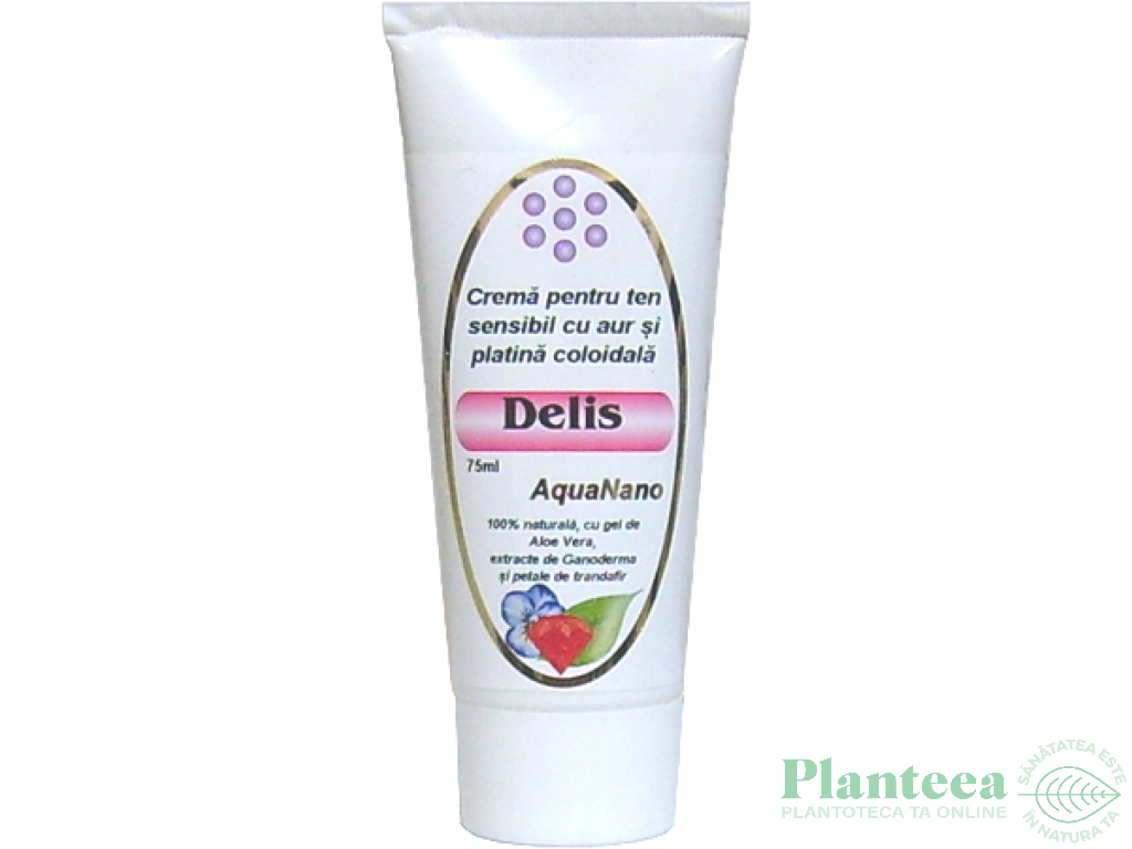 Crema ten sensibil aur aloe ganoderma trandafiri Delis 75ml - AQUA NANO