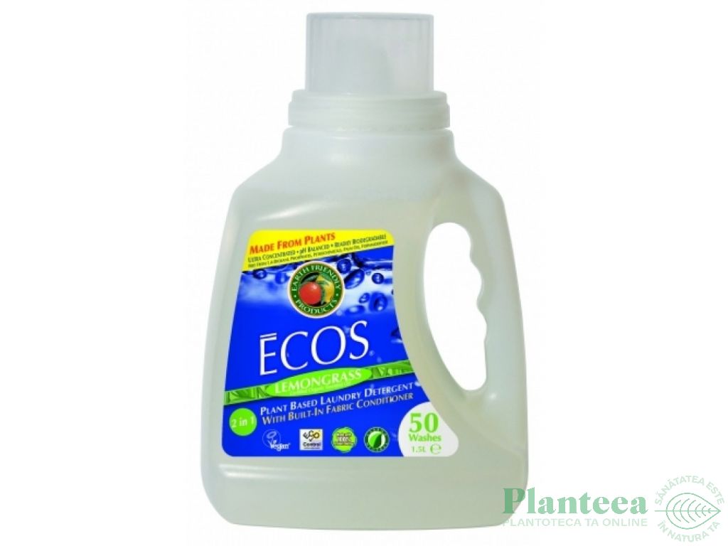 Detergent lichid rufe lemongrass {a/m} 1,5L - EARTH FRIENDLY