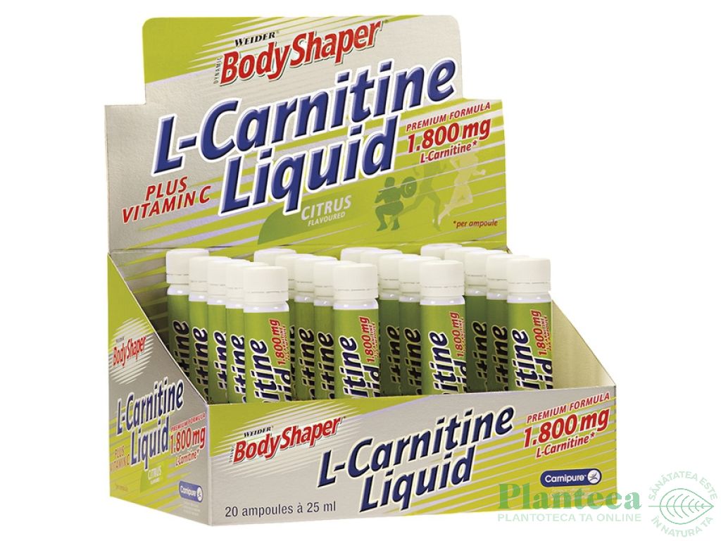 Shot L carnitina 1800mg citrice 40x25ml - BODY SHAPER